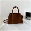 Bolso cruzado 206 Nuevo Mate Retro Bolso de mano Bolso de hombro Estilo perezoso para mujer Bolso Boston de gamuza y terciopelo Bolso de un solo hombro