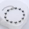 Pulseiras de Olho do Diabo de Aço Inoxidável Spot 6mm Olhos com Óleo Pingando para Casal Masculino e Feminino Joias de Olho
