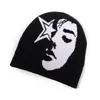 Moda Europea y Americana para Hombres y Mujeres Gorro de Punto Jacquard Personalizado Casual Versátil para Todo, Gorro Frío de Calle Versátil para Todo, Resistente al Frío