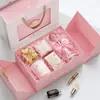 Caixa de Presente Rosa com Abertura Dupla para o Dia dos Namorados, Caixa de Presente para Namorada, Caixa de Embalagem de Aniversário, Caixa de Presente Souvenir de Luxo Atacado