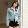 Toma real en stock nuevo diseño para personas petite estilo Hong Kong versión coreana chaqueta chaleco de mezclilla azul otro otro
