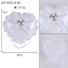 Caja de Anillos de Boda para Pareja Rui Tiya Anillo de Boda Casual Decorada con Perlas Decorada con Lazo Caja de Almacenamiento de Anillos Caja de Regalo