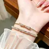 Pulsera de Lazo Micro-Pavimentada con Circonita Super Hada para Mujer Pulsera de Cristal de Lujo Ligero Popular Exquisitos Accesorios de Joyería para Manos
