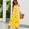 Moda Femenina Nueva Primavera/Verano 2027 Transfronteriza Europea y Americana Amazon Sexy Moderno Estampado con Tirantes Vestido de Playa