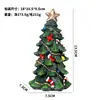 Decoraciones Navideñas de Productos Nuevos Transfronterizos Decoraciones Navideñas de Escritorio Estilo Europeo Mini Árbol de Navidad de Resina Adornos