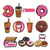 Set de Accesorios para Zapatos Croc Dunkin Donuts Caricatura Postre Plástico Suave PVC Hebilla Inteligente para Zapatos Croc Flor para Zapatos