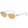 Lentes de Sol Ovalados Rojos Coreanos de Montura Pequeña, Americanos Retro Disco Anti-UV para Miopía para Mujer con Rostros Pequeños a la Moda