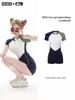 HUEG traje de baño deportivo de una pieza tipo boxer para mujer, para aguas termales, manga corta, conservador, de alta calidad, adelgazante, estilo popular en internet
