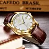 LIGE/Moda transfronteriza para hombre, reloj de cuarzo multifuncional impermeable con calendario y luminiscencia, reloj de pulsera de negocios en dorado y negro
