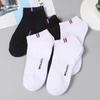 Calcetines al por mayor para hombre, Dropshipping, Calcetines cortos de verano, Estilo delgado negro, Caña media-corta, Estilo estudiante, Calcetas de barco para hombre