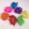 Hilo de seda color caramelo flor para la cabeza de niña accesorios para el cabello para baile de presentación de bebé coleta flor de mechón de pelo anillo para el cabello suministro de tienda de 2 yuanes