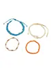 Promoção Quente da Amazon Pulseira Trançada com Fio de Cera Estilo Boho Corda de Mão à Prova d'Água com Concha para Surfe conjunto