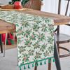 Yimanqi Yun Caminho de Mesa Estampado Bandeira de Mesa Decorativa de Natal Verde Dourado Folha de Ouro Mesa de Centro Gabinete de TV Tapete de Chá Retangular Fábrica