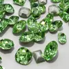 Ponta de Manicure de Reposição Plana K9 Alta Qualidade Verde Fruta Parte Inferior Diamante Lote Inteiro Redondo Brilhante Coração Formato Especial Diamante Ornamento Unha Vidro Manicure Diamante