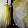 Accesorio de Hilo de Cristal Color Café Dorado Malla de Luz de Agua Alta Densidad Organza Dura Hecho a Mano DIY Arreglo Tejido de Diseñador