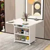 Mesa dobrável simples, multifuncional para uso doméstico, adequada para espaços pequenos, mesa de jantar dobrável, armário de armazenamento de cozinha móvel, aparador de sala de estar