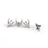 Acero de Titanio M0.9/1.0 Base para Pendiente de Tachuela Redonda de Zirconia Rosa con Montura de Garra Rosca Interna Hueso de la Oreja Tachuela DIY