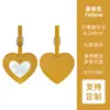 Etiqueta de Equipaje con Forma de Corazón Transfronteriza con Tarjeta de Papel, Etiqueta de Equipaje de Piel Sintética, Logo Personalizable, Etiqueta de Viaje de Cuero para Check-In de Equipaje, Tarjeta de Embarque