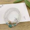 Pulsera de Doble Círculo de Cristal Blanco como Regalo de Cumpleaños para Tu Novia y Mejor Amiga