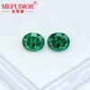 Garneta de Ytrio y Aluminio Sintética Forma de Huevo YAG Piedra Suelta Esmeralda Verde Tsavorita Piedra Preciosa Facetada para Incrustación en Joyería