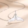 Collar para amantes de la plata esterlina 925 para el resto de tu vida con micro incrustaciones de diamantes, colgante de cadena de clavícula de cola de pez, regalo del Día de San Valentín de Tanabata