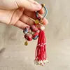Producto Terminado: Patrimonio Cultural Inmaterial Estilo Chino Bordado Brocado Song Colgante de Calabaza Amuleto para Bolso Colgante para Coche Colgante de Doble Cara Decoración Brocado Song