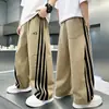 Calça de Verão Listrada de Perna Larga para Meninos, Estilo Fino Soltinho Anti-Mosquito, Calça Longa Casual da Moda para Crianças Mais Velhas, Roupa de Verão na Moda