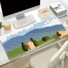 Mouse pad de animação de desenho animado paisagem pintura a óleo pad para teclado de computador espessado atacado transfronteiriço tapete de mesa grande transfronteiriço