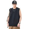 Chaleco de Color Puro de Peso Pesado 260g Camiseta sin Mangas de Cuello Redondo para Hombre Holgada y Versátil Casual a la Moda Camiseta Básica Verano Nuevo Estilo