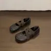 Zapatos Mary Jane Retro Franceses 2026 Otoño Nuevos Tacón Bajo Punta Redonda Zapatos Planos Suela Suave Cómodos Corte Bajo Zapatos de Una Sola Pieza
