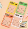 Calculadora portátil transparente spot criativa para estudante computador mini computador solar LOGO imprimível