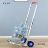 Carretilla Plegable Portátil Equipaje Compras Comprar Verduras Tirar Mercancía Rey de Carga Carrito Pequeño Carrito de Empuje Modelo Doméstico Trigo Real Taibao