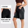 Shorts de Mezclilla de Pierna Ancha con Cintura Alta Estilo Bigote de Gato para Mujer, Alta Elasticidad, Adelgazantes, Bolsillo, Fitness, Casual, Shorts Moldeadores