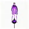 Luces de cadena de Halloween transfronterizas, luces de suelo de calavera, luces decorativas de ambiente para patio exterior y césped alimentadas por energía solar, esqueleto simulado