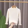 Capa Base para Niñas 2026 Otoño/Invierno Nuevo Delgado Elástico Ajuste Delgado Top de Punto Interior para Niños Pequeños y Niños Pequeños