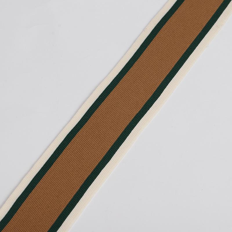 现货间色高弹针织带横拉经编侧边加宽装饰条运动裤服装辅料批发