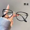 Novos Óculos Retro Olho de Gato Europeus e Americanos Que Podem Ser Personalizados com Lentes de Grau, Oferecendo um Estilo de Alto Padrão, Fashion e Único para o Dia a Dia e o Trabalho
