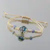 Pulsera de Serie de Flores Secas al por Mayor Vidrio Espécimen de Flor Real Gipsófila Flor de Durazno Árbol de la Fortuna Mariposa Pulsera Escénica Joyería