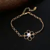 Conjunto de Pulsera y Collar de Flor de Perla Hueca, Estilo Retro Europeo y Americano, Cadena de Clavícula Única y Elegante, Joyería de Lujo Ligero y de Alta Gama