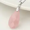 Collar con Colgante de Cristal Facetado de Moda Europea y Americana para Mujer, Lujo Ligero, Sensación de Alta Gama, Collar de Piedra Natural que No se Desvanece, Venta al por Mayor desde el Fabricante