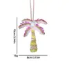 Parche Bordado Hecho a Mano con Cuentas de Árbol de Coco Limón con Correa para Colgar, Colgante para Bolso Pequeño, Accesorios de Pedrería, Adornos para Ropa