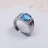 Comércio Exterior Europeu e Americano Anel de Zircônia de Aço Inoxidável 136L Não Desbota Anel Masculino Estilo Casal Anel de Par Banda Ornamento