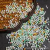 Jade natural de três cores, mercadoria A, gelo alto, contas soltas, contas de jade de 3,5 mm, mini contas, corrente de pingente de fio DIY