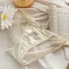 Tanga Sexy de Encaje para Mujer de Cintura Baja Secado Rápido Moda Ropa Interior Tanga Nude Popular