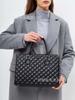 Bolso Mujer Nuevo Estilo Coreano Hombro Portátil Moda Retro Bordado Romboidal Bolso de Hombro
