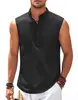 Primavera e Verão 2025 Nova Camisa Básica Masculina sem Mangas Amazon Europeia e Americana Casual para Uso Externo Masculino Colete Masculino