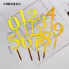 10 PCs acrílico plug-in digital Happy Birthday cake card inserção assando enfeites de decoração de bolo