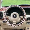 Cubierta de Volante de Coche con Estampado de Leopardo para Nuevo Producto Transfronterizo Cubierta de Manillar de Coche de Invierno Cubierta Protectora de Volante de Felpa Cálida Antideslizante