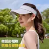 Chapéu Vazio de Verão Novo Estilo para Mulheres Chapéu Japonês com Proteção UV Solar Chapéu de Sol para Uso Externo de Seda Gelada Chapéu de Sol para Viagem Corrida Boné de Beisebol para Homens