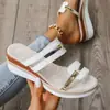 Nuevas sandalias de mujer de talla grande para comercio exterior 2026, sandalias romanas de cuña versátiles de estilo europeo y americano de verano, sandalias de plataforma de suela gruesa para mujer